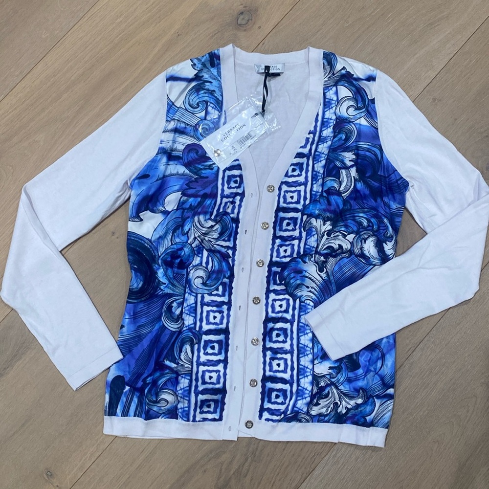 VERSACE silk cardigan Size 38